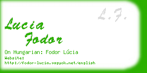 lucia fodor business card