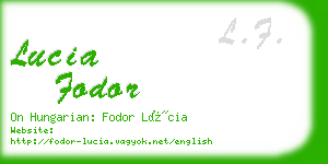 lucia fodor business card